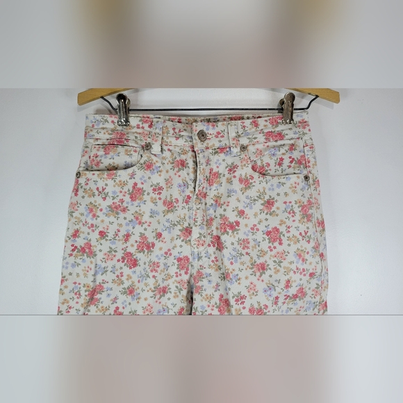 American Eagle Floral Denim Stretch Jeans size 2. - Picture 9 of 13